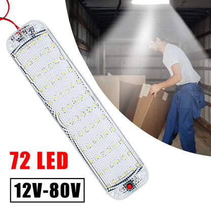 2PCS 72LED 12v-80v Interior Dome Roof Ceiling Reading Lighting