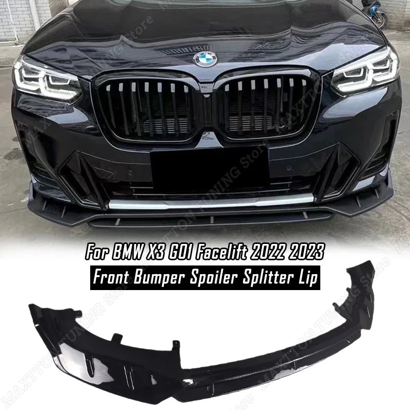 For BMW X3 G01 Facelift 2022 2023 Front Bumper Lip Splitter