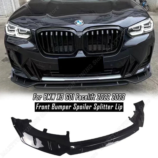 For BMW X3 G01 Facelift 2022 2023 Front Bumper Lip Splitter