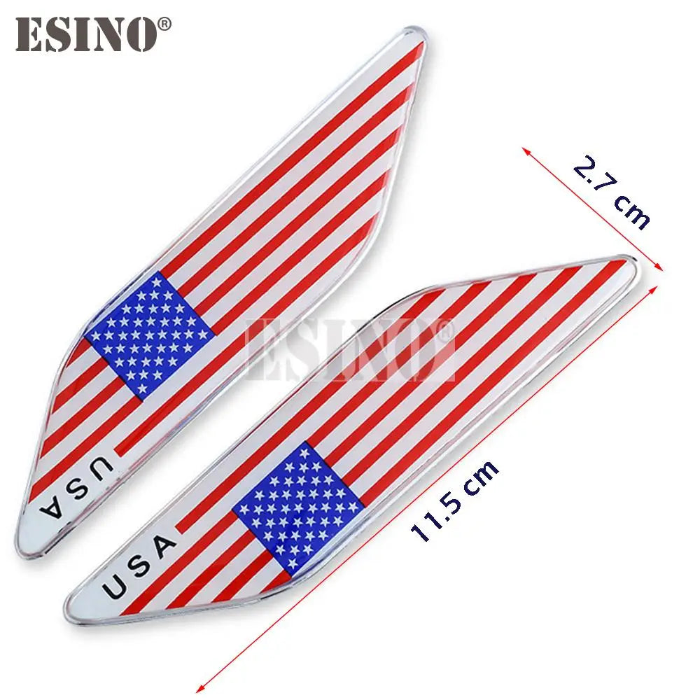 X 3D National Flag Truck Side Wing Fender Emblem