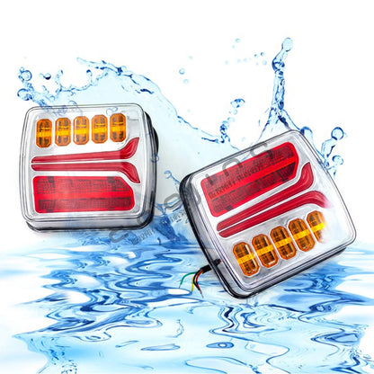 For Trailer Bus Pickup Rear Left 2PCS 12v-24v 4inch Square Tail