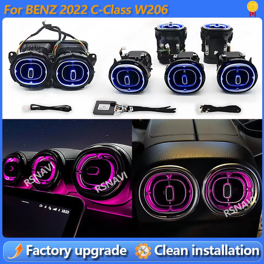 For Mercedes Benz C-Class W206 LED Colors Turbine Nozzle Ambient