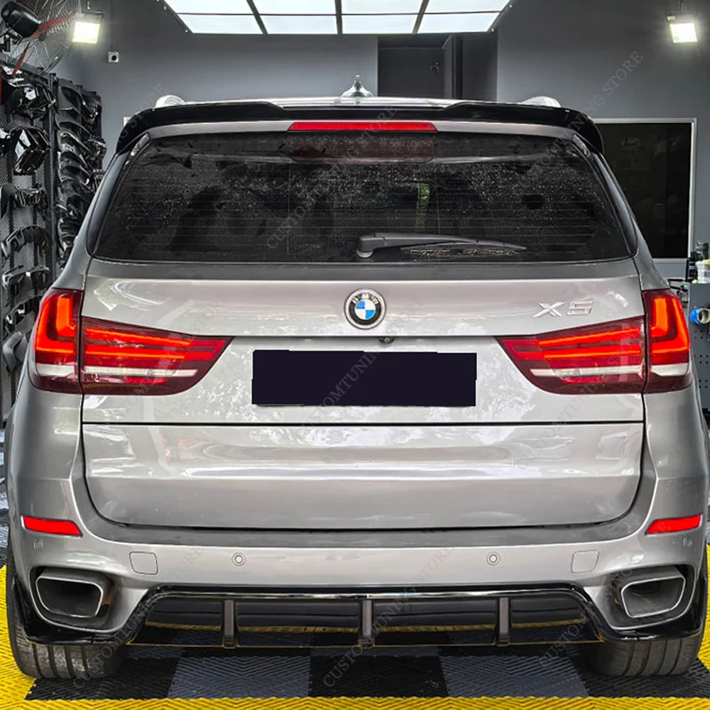 For BMW X5 F15 M50I M Gloss Black M Performance Rear Diffuser