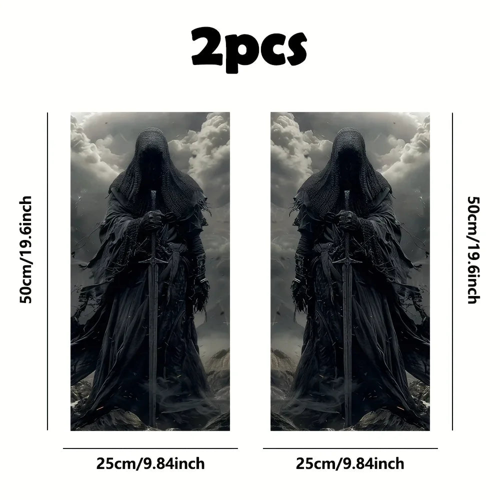 For B-Pillars 2piece Swordsman Pattern Vinyl b-pillar Sticker