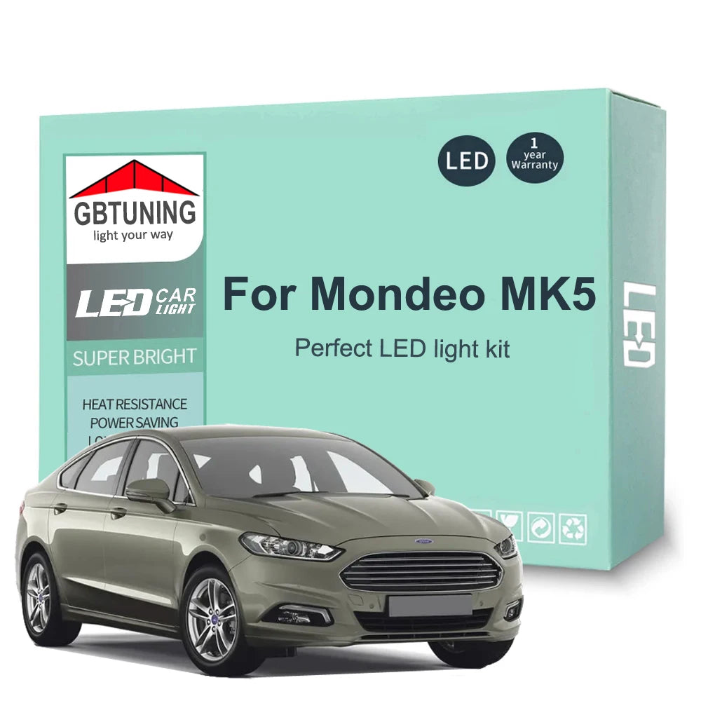 For Ford Mondeo 5 MK5 2013 7PCS Interior Bulb Kit 2014 2015 2016