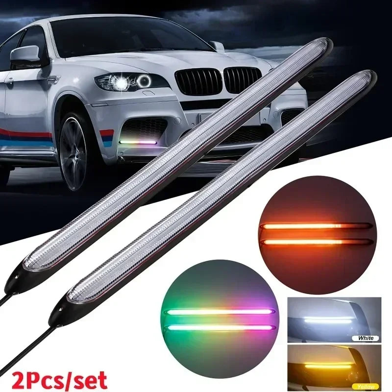 Daytime Running Waterproof Sequential Flow Turn Signal Drl
