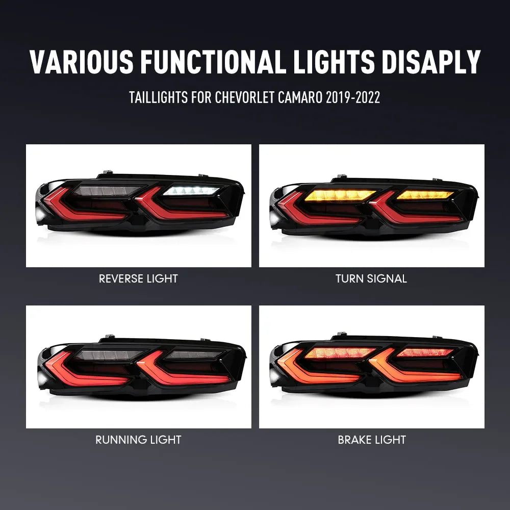 For Chevorlet Camaro 19-22 Drl Reverse Pair Tail Brake Turning