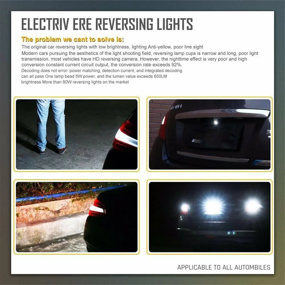 Super Bright Auxiliary Power White Reverse Parking Stop Rear