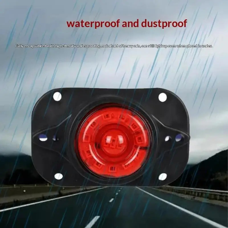 Side Marker Truck Trailer 12V 24V Waterproof Amber Red