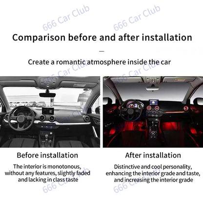For Audi Q2 2017-2023 APP Control 256 Colours Vents Air