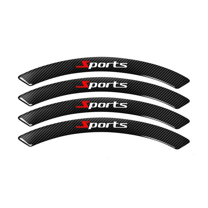 4PCS Carbon Fiber Protection Wheel Eyebrow Edge Guard