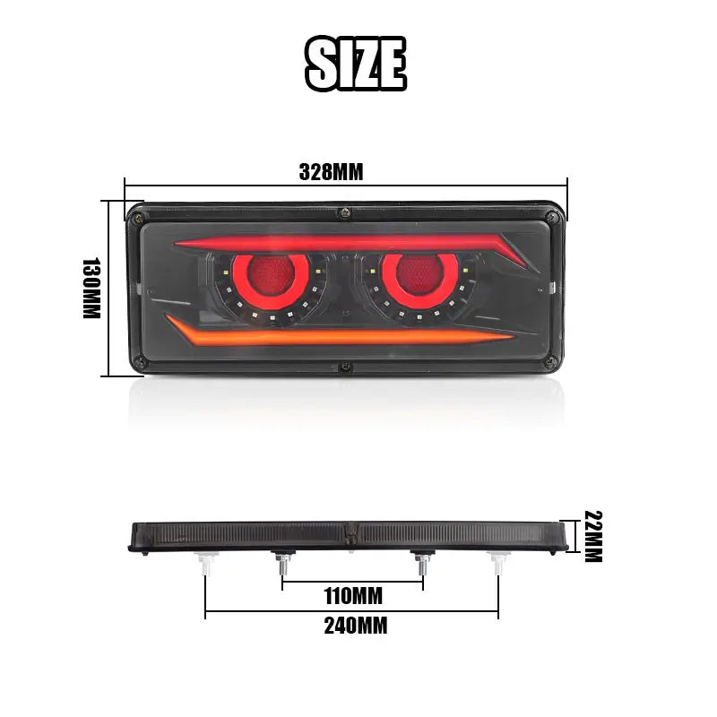 For Trailer Lorry In Tail Sequential Dynamic Turn Signal Reverse