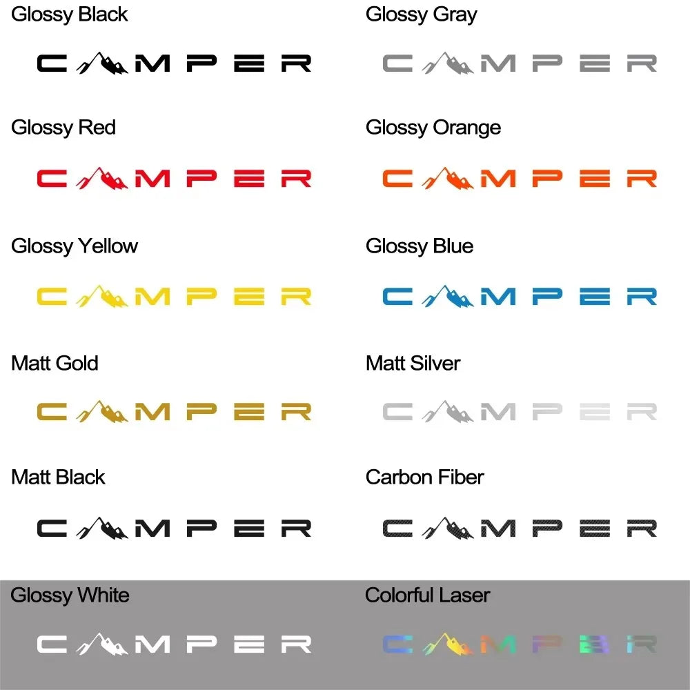 Camper Mountain Sticker Decal 4X4 Offroad Van Caravan Truck