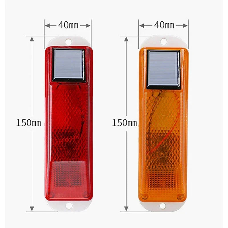 Solar Rechargeable Strobe Warning Night Driving Traffic Safety