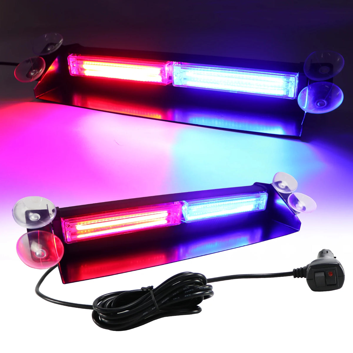 12V 24V Cob Truck Emergency Flasher Dash Strobe Warning