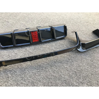 For BMW 5 Series F10 M5 ABS Carbon Look Rear Bumper Lip Diffuser