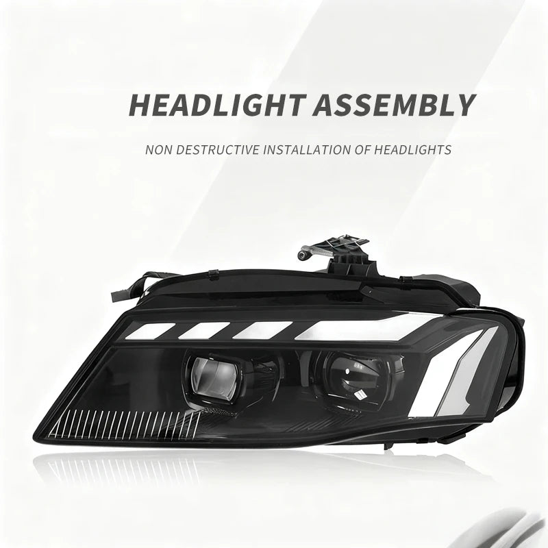 Audi A4 Headlight Assemblies 2009-2012 Daytime Running Glowing