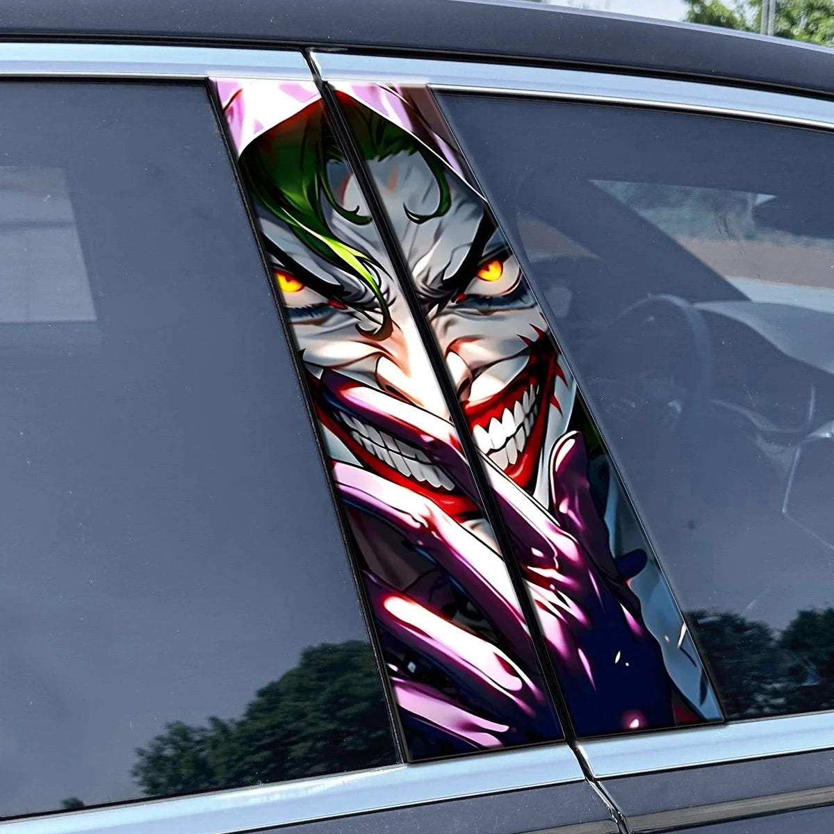 2PCS Set Joker Gothic Stickers b-pillar Center Column Cover