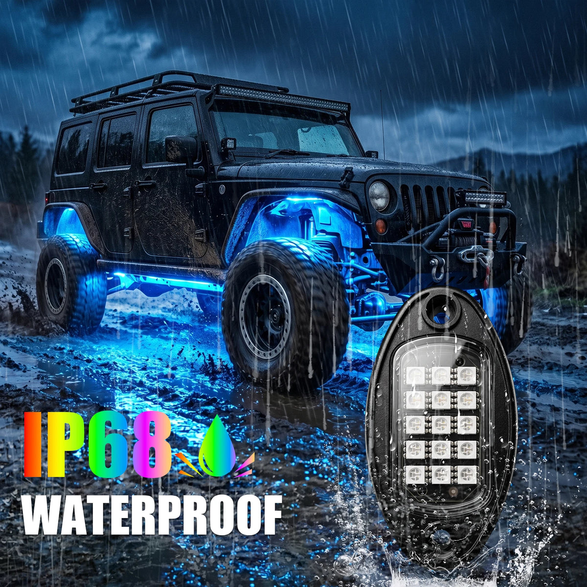 RGB Rock Kit Bluetooth APP Music Sync Flashing Wheel