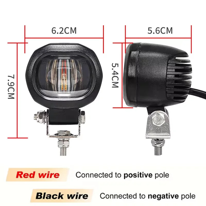 For Fork MINI Forklift Warning 12v-80v Red Blue Safety Zone