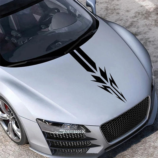 1PCS Hood Stripe Sticker Racing Body Pvc Exterior