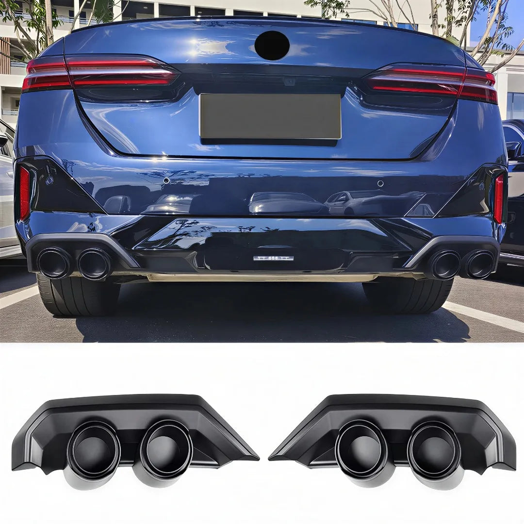 For BMW 5 Series I5 G60 2PCS Rear Lip Diffuser Exhaust Tip Decor