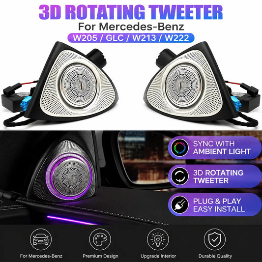 For Mercedes-Benz C E S-Class W205 3D Rotating Tweeter Speaker