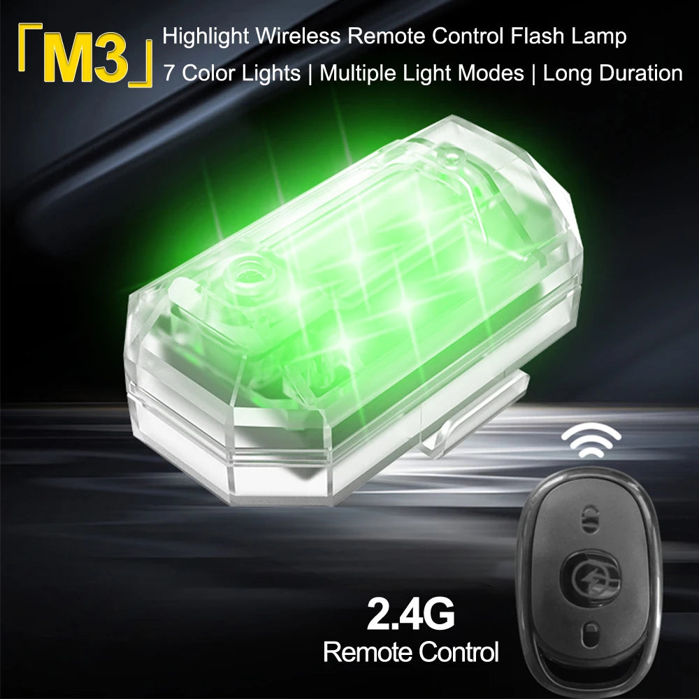 Strobe Remote Warning Flash Wireless Control Waterproof Bike
