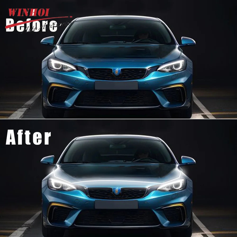 Dynamic Hood Strip Exterior Flexible Daytime Running Engine Cover