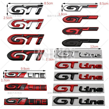 For Peugeot Gt Rcz 308 508 Gt Line 3D Metal Chrome Zinc Alloy