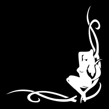 Jpct Sticker Creative Girl Reflective Funny Vinyl Decal