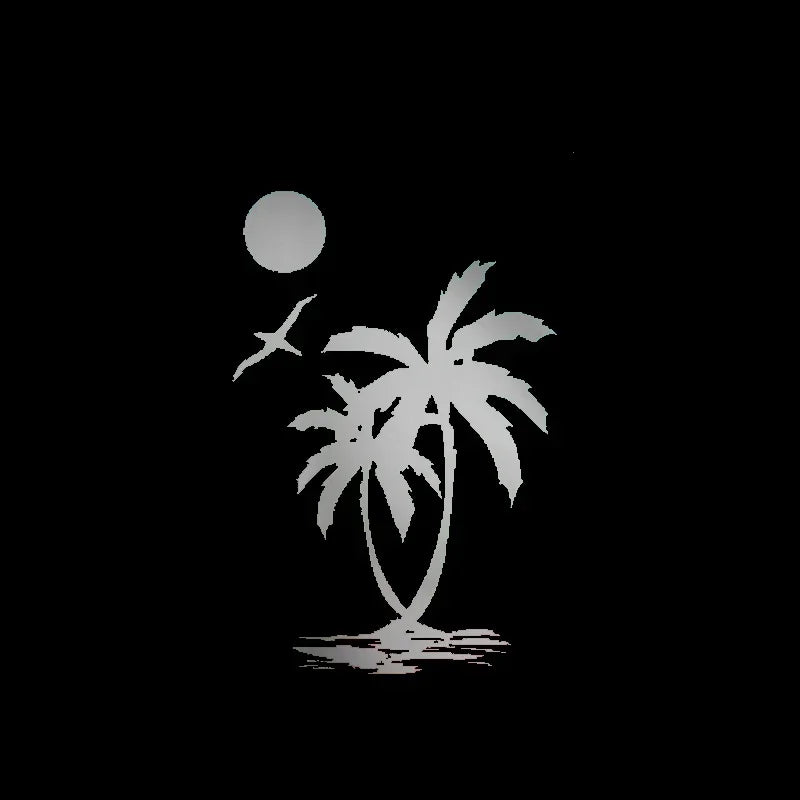 Stickers Interesting Sun Palm Tree Beach Vinyl Decals Motorcycle