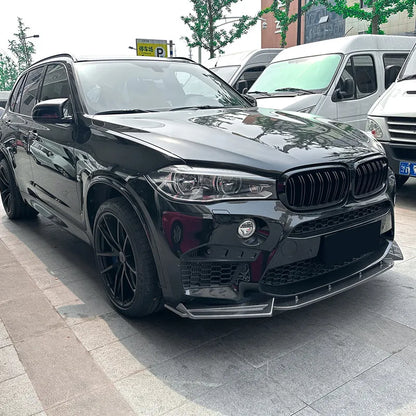 For BMW X5M F85 X6M F86 2015-2018 3PCS Set Front Bumper Lip Chin