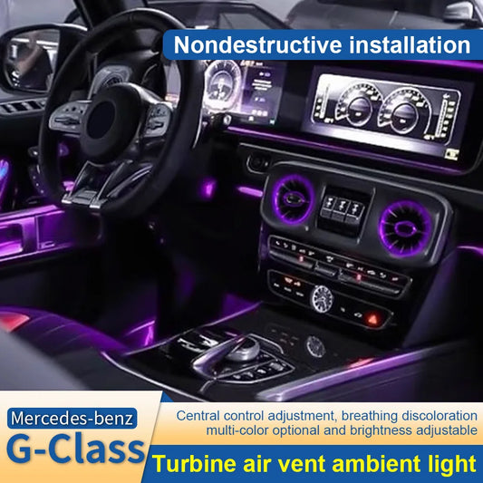 8/64 Color LED Air Vents For Mercedes Benz W464 G-Class 2018-2025 'The G' Car Ambient Light Turbine Nozzle Decoration La