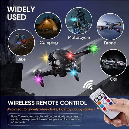 m64k-upgraded 4leds 8PCS Wireless Strobe Colors Remote Control