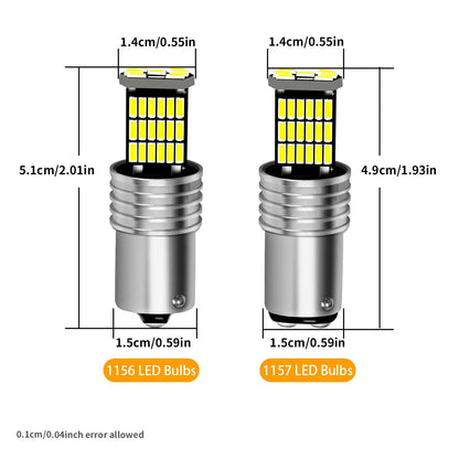 Super Bright 2PCS 1156 ba15s P21W Reverse bulbs4014 Rear