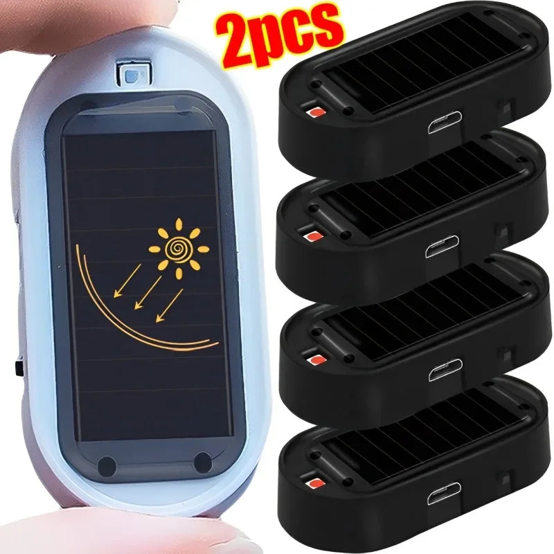 Security Warning Solar Powered Simulated Alarm Wireless