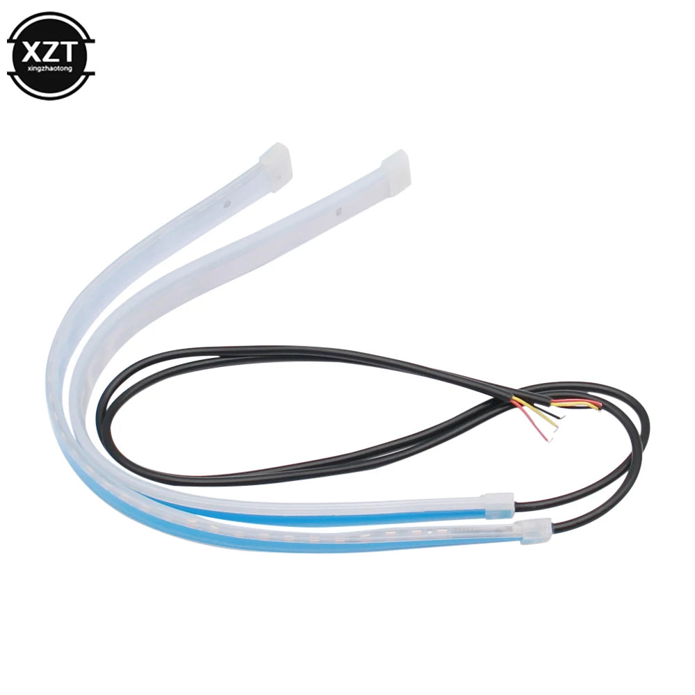1pair Drl ultra-thin Daytime Running Flexible Waterproof Turn