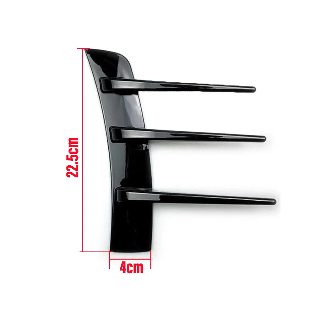 2PCS Side Fender Vent Air Wing Cover Trim Glossy