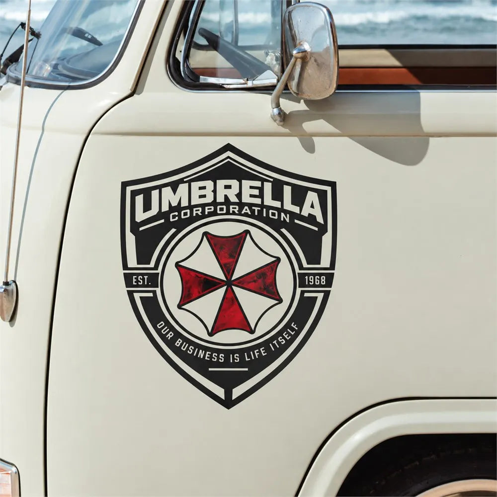 Personalized Umbrella Shield Door Decals Stickers Die Cut Vinyl