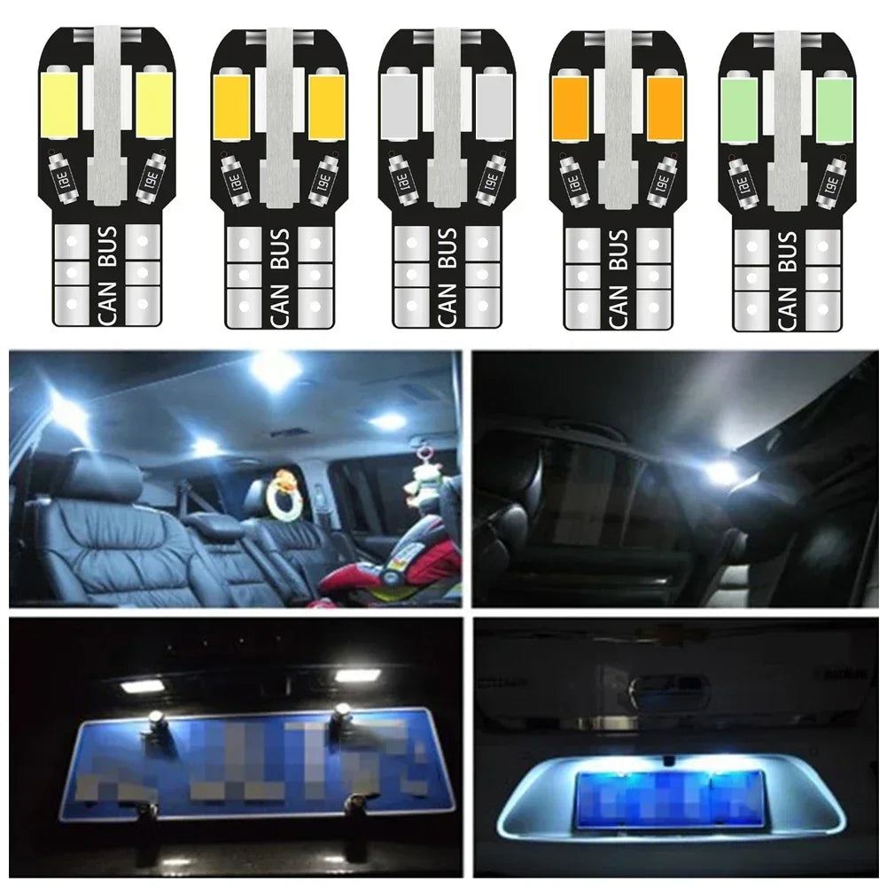 10PCS W5W T10 Bulbs Turn Signal Reading Brake Trunk