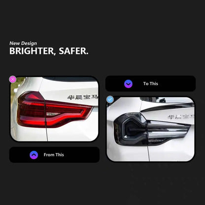 For BMW X3 G01 Smoked Taillights Suitable 2018-2024 Rear Dynamic