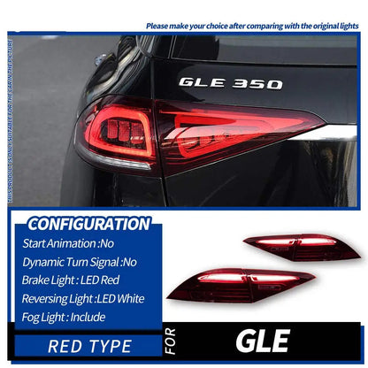 For Mercedes Benz Gle W167 Gle350 gle400 Taillights 2019-2024