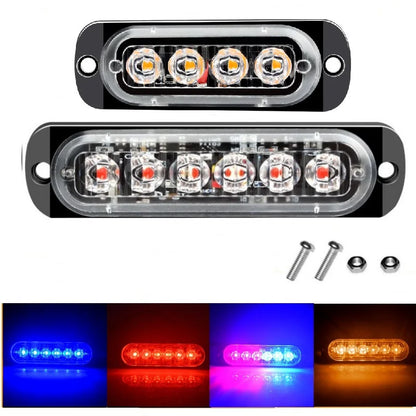 6LED 4LED Strobe Warning Fix Grill Flashing Breakdown Emergency