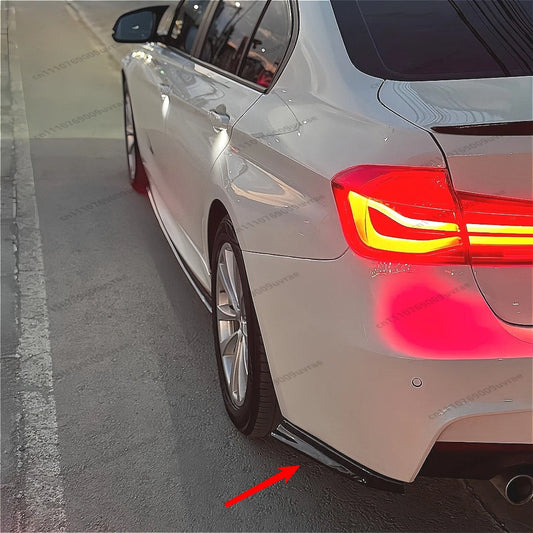 For BMW F30 F31 320D 325I Gloss Black Rear Side Bumper Spoiler