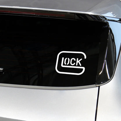 19.8x16.2cm Funny Lock Unlock Pattern Vinyl Sticker Waterproof