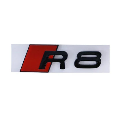 For Audi Sline R8 Logo ABS Plastic Side Body Badge Rear Trunk