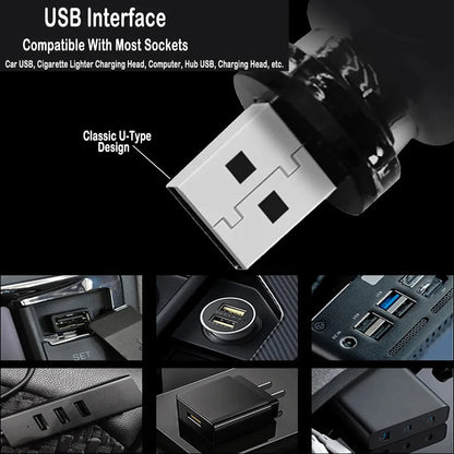 USB Ambient Night Touch Dimming Glass Bottle Mood Spiral