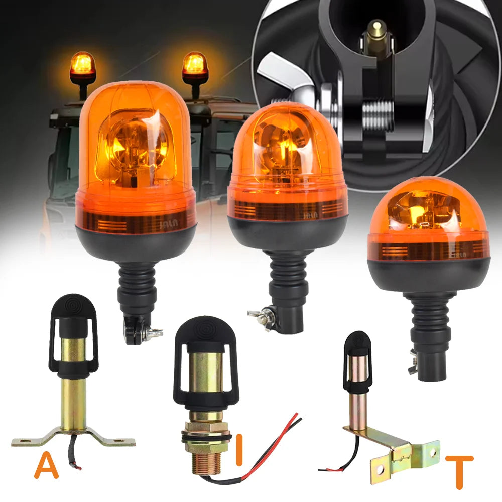jaln7 Beacon Rotating Tractor Warning Emergency Strobe Halogen