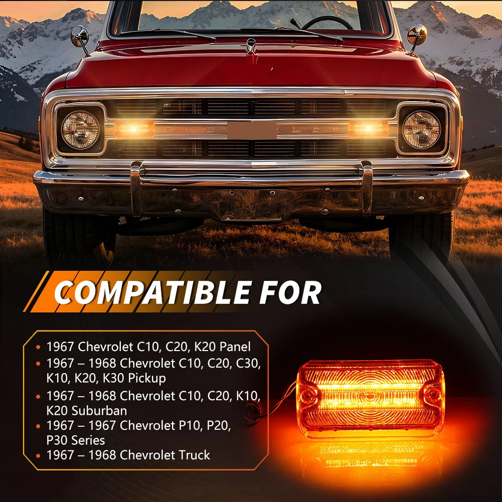 For 1967 1968 Chevrolet C10 C20 2PCS C30 K10 K20 K30 P10 Truck